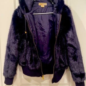 Michael Kors Faux Fur Hooded Coat